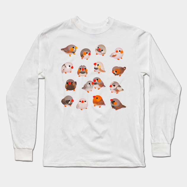 Zebra finch Long Sleeve T-Shirt by pikaole